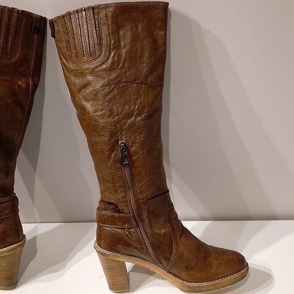 RUDSAK Brown Leather Heeled Boots - Picture 5 of 12